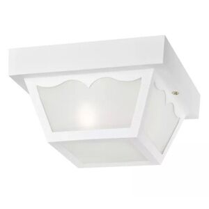 Westinghouse 66975 White 1-Light Flush-Mount Light Fixture 4.75” X 8.75” in.